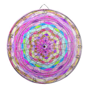 Cible De Fléchettes Mosaïque en verre tendu Abstrait #4
