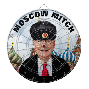 Cible De Fléchettes Moscou Mitch McConnell en Casquette russe