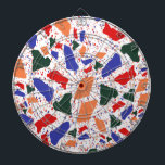 Cible De Fléchettes Mosiac Abstrait Terrazzo Motif<br><div class="desc">Conçu par Dream Big Digital Design</div>
