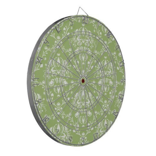 Cible De Fléchettes Moss Green Damask (Devant gauche)