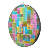 CIBLE DE FLÉCHETTES MOTIF ABSTRAIT COLORÉ (Devant droit)