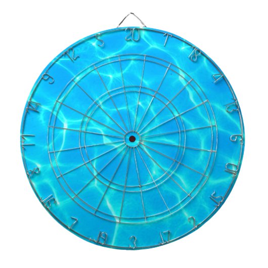 Cible De Fléchettes Motif Aqua Avec Réflexion Vagues (Devant)