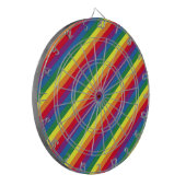 Cible De Fléchettes Motif arc-en-ciel diagonal (Devant gauche)