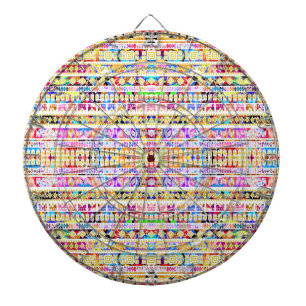 Cible De Fléchettes Motif aztèque tribal coloré mignon