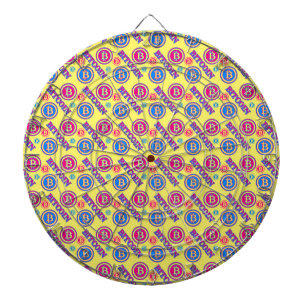 Cible De Fléchettes Motif Bitcoin coloré