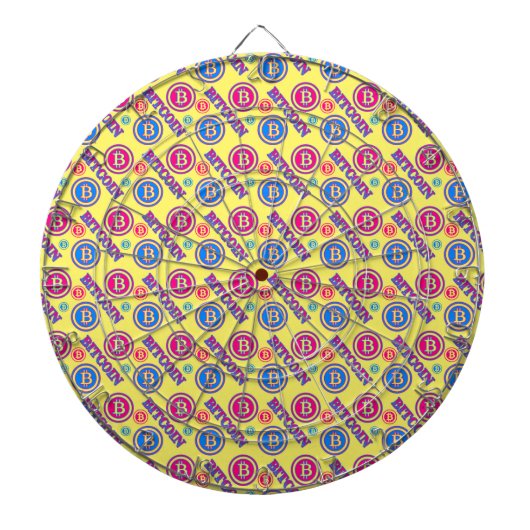 Cible De Fléchettes Motif Bitcoin coloré (Devant)