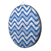 Cible De Fléchettes Motif bleu ondulé (Devant droit)