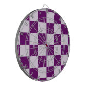 Cible De Fléchettes Motif Checkered pourpre (Devant gauche)