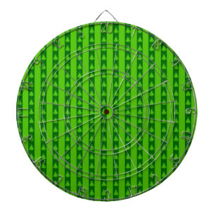 Cible De Fléchettes Motif d'arbre de Noël à rayures vertes
