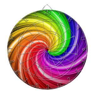 Cible De Fléchettes Motif d'art en spirale coloré Tie Dye Tourbillon d