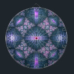 Cible De Fléchettes motif d'art fractal 3D Turquoise violet rose<br><div class="desc">Unique,  insolite et brillant 3D Fractal Art motif. Conception pour votre tableau de bord et plus encore.</div>