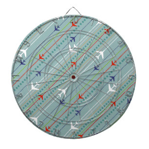 Cible de flechettes Motif d'avion rétro