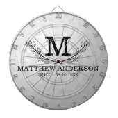 Cible De Fléchettes Motif de balle de golf personnalisé Nom Monogramme (Devant)