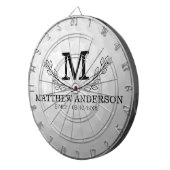 Cible De Fléchettes Motif de balle de golf personnalisé Nom Monogramme (Devant droit)