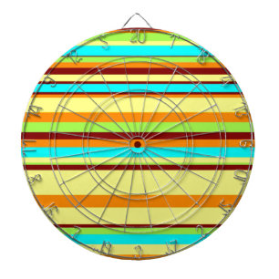 Cible De Fléchettes Motif de bande coloré Customisé Designer