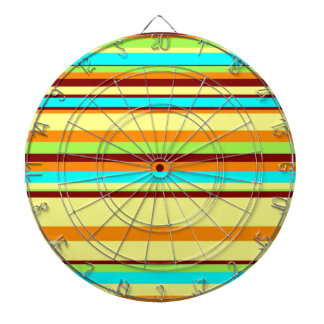 Cible De Fléchettes Motif de bande coloré Customisé Designer