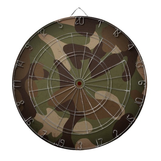 Cible De Fléchettes Motif de camouflage militaire classique (Devant)