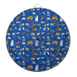 Cible De Fléchettes motif de chat mignon bleu pour amoureux de les cha