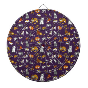 Cible De Fléchettes motif de chat mignon violet pour amoureux de les c