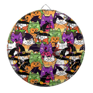 Cible De Fléchettes Motif de chats Halloween Kawaii