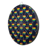 Cible De Fléchettes Motif de coeur Rainbow 8 Bit (Devant droit)