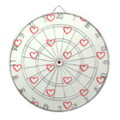 Cible De Fléchettes Motif de cœurs rouges, Mignon, Amour (Devant)