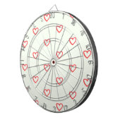 Cible De Fléchettes Motif de cœurs rouges, Mignon, Amour (Devant droit)