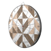 Cible De Fléchettes Motif de cube géométrique Déco de maquette Brown (Devant droit)