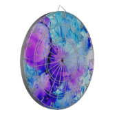 Cible De Fléchettes Motif de dégradé d'aquarelle violet et bleu (Devant gauche)