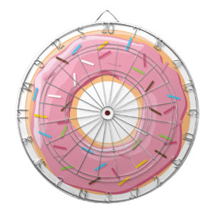 Cible De Fléchettes Motif de Donuts Colorés Rétro pour une Fête Amusan