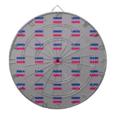 CIBLE DE FLÉCHETTES MOTIF DE FIERTE ANDROGYNE (Devant)