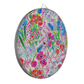 Cible De Fléchettes Motif de fleurs aquarelles colorées mignonnes (Devant gauche)