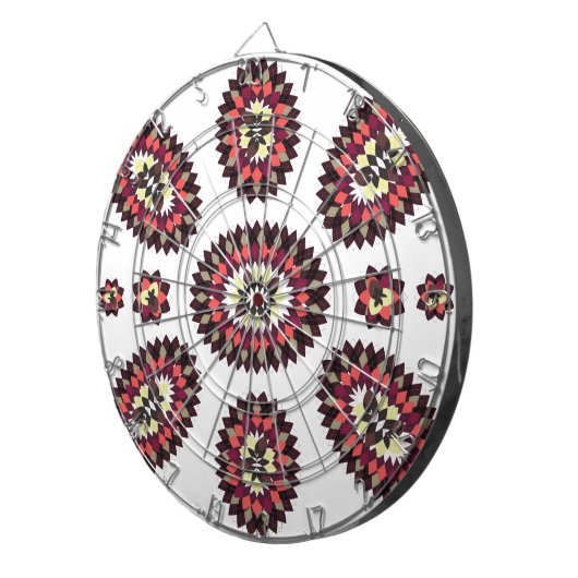 Cible De Fléchettes Motif de fleurs Mandala (Devant droit)