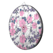 Cible De Fléchettes Motif DE FLEURS ROSE ET PURPLE (Devant droit)