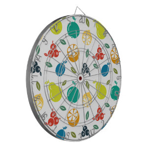Cible De Fléchettes Motif de fruits, Plum, Orange, Citron, Poire, Pomm