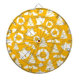 Cible De Fléchettes Motif de Noël jaune