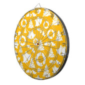 Cible De Fléchettes Motif de Noël jaune (Devant droit)