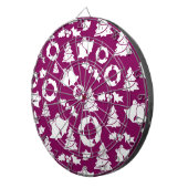 Cible De Fléchettes Motif de Noël pourpre (Devant droit)