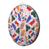 Cible De Fléchettes Motif de terrazzo abstrait en mosaïque (Devant droit)