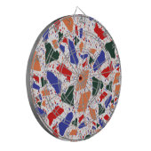Cible De Fléchettes Motif de terrazzo abstrait en mosaïque (Devant gauche)