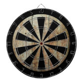 Cible De Fléchettes Motif de texture en bois rétro (Devant)