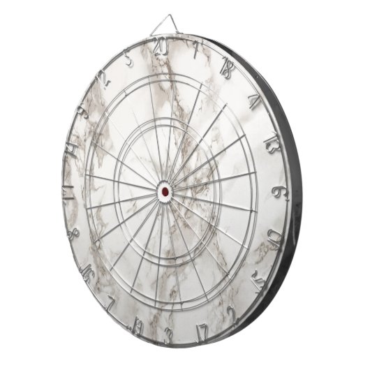 Cible De Fléchettes Motif de texture Marbre blanc moderne (Devant droit)