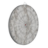 Cible De Fléchettes Motif de texture Marbre blanc moderne (Devant gauche)