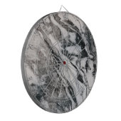 Cible De Fléchettes Motif de texture noir et Marbre blanc (Devant gauche)
