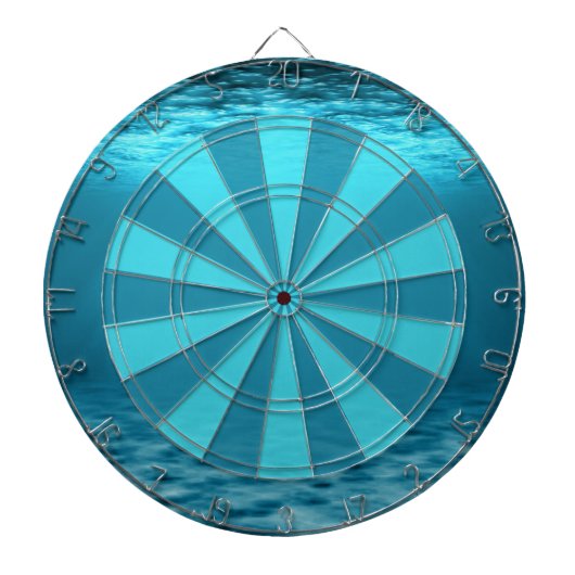Cible De Fléchettes Motif d'Eau Bleue Profonde Océanique (Devant)