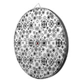 Cible De Fléchettes Motif décoratif arabesque noir blanc mignon (Devant droit)