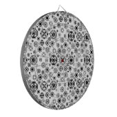 Cible De Fléchettes Motif décoratif arabesque noir blanc mignon (Devant gauche)
