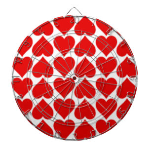 CIBLE DE FLÉCHETTES MOTIF DU COEUR ROUGE