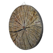 Cible De Fléchettes Motif en bois d'anneaux d'année d'arbre de grain (Devant droit)