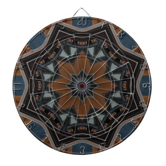 Cible De Fléchettes Motif étoile marron kaléidoscope... (Devant)
